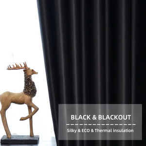 Elegante arte nera drappo ondulato completo oscurante tenda <span class=keywords><strong>per</strong></span> camera da letto <span class=keywords><strong>sala</strong></span> riunioni - Product Image 3