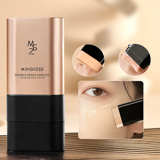 MINSHZEE Foundation Stick Long-Lasting Double-Ended Concealer Foundation Bar OEM/Private Label Factory Direct Cross-border