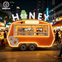 Remorque à café unique certifiée CE, camion à pizza rapide, chariot alimentaire flexible pour gelato