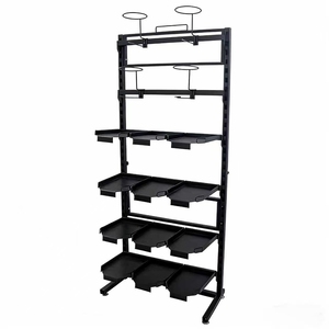 Présentoir à chapeaux personnalisé, étagère verticale en métal pour magasin de vêtements, support pour casquettes et perruques, étagère en fer - Product Image 1