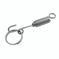 Serrure à ressort multifonctionnelle pour porte de cage à animaux avec anneau, loquet à ressort extensible avec crochet pour porte de cage à animaux, serrure à ressort en spirale