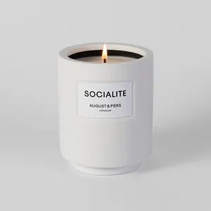 Etiqueta privada personalizada 3 velas de mecha perfumadas de lujo aromaterapia curación espiritual vela de cristal de soja tarro de vidrio velas perfumadas