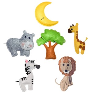 Nuage de logo personnalisé décor de pépinière feutre animal bois suspendu jouet rotatif mobile <span class=keywords><strong>musical</strong></span> pour berceau de bébé pour <span class=keywords><strong>lit</strong></span> jouets de berceau - Product Image 3