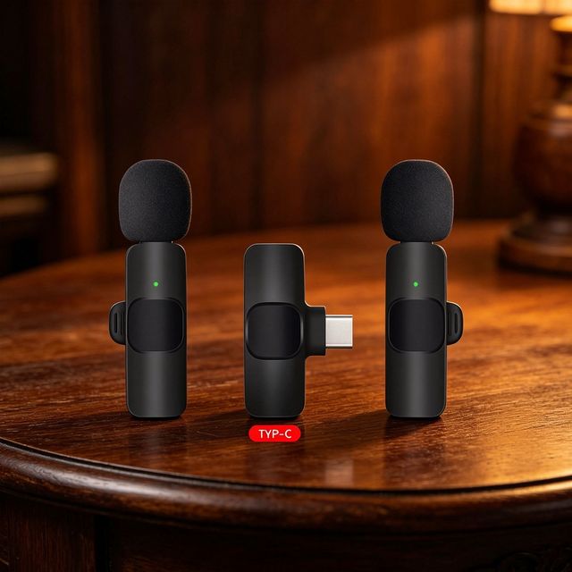 K9 Wireless Microphone Portable Lapel Mic Wireless Noise Reduction Professional Podcast for Android Live Game