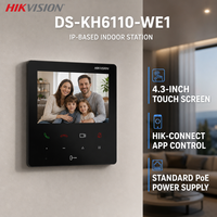 HIK DS-KH6110-WE1 Estación Interior de Videoportero IP de 4.3 Pulgadas con Pantalla Táctil, Sistema de Seguridad para Entrada de Apartamentos con PoE