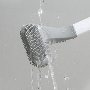 Nouvelle brosse de toilette en silicone détachable et écologique, design unique, logo personnalisé, brosse de nettoyage ménager Sanga - Product Image 5