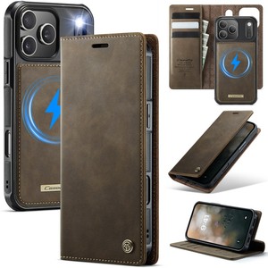 Étui portefeuille magnétique en cuir pour <span class=keywords><strong>iPhone</strong></span> 17 Pro Max 16 15 14 Plus 13 12 11 avec chargement sans fil et compartiments pour cartes - Product Image 1