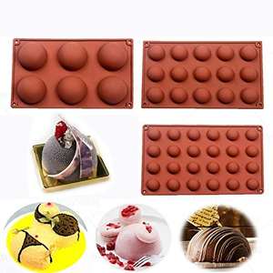 Moule en silicone personnalisé 6/15/24 trous <span class=keywords><strong>demi</strong></span>-sphère moule à chocolat et à bonbons pour décoration de gâteau mousse dôme gelée cupcake - Product Image 5