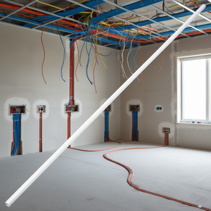 Canalina per cavi in PVC rigida bianca da 0,6 x 0,4 pollici, 98,4 piedi, per cablaggio elettrico - Product Image 2