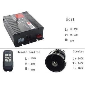 صفارات الانذار 200W الطوارئ تحذير الإسعاف صفارة إنذار إلكترونية إنذار مع التحكم عن بعد - Product Image 3