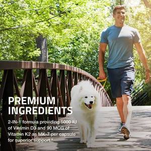 Vitaminas Orgánicas D3 + K2 OEM y ODM Hechas con Ingredientes de Origen Vegetal, 120 Cápsulas, Favorece la Salud Inmunológica, del Corazón y General de la Persona, Sin OMG - Product Image 4