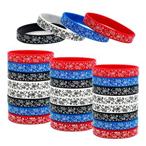 Özel Logo silikon bilekliği bilezik moda desen baskılı plastik promosyon ürünleri bileklik ve şık - Product Image 1