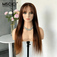 Peluca de Cabello Humano Virgen Brasileño Liso Marrón con Encaje Transparente HD 13x4, Pre-Desplumada, Venta al por Mayor de Fábrica, Peluca 100% Cabello Humano