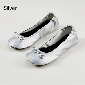 Zapatillas Planas Doradas de Ballet Para Mujer con Suela Blanda de PU <span class=keywords><strong>Plegables</strong></span> Estilo Bailarina Para Fiestas de <span class=keywords><strong>Boda</strong></span> y Discotecas - Product Image 3