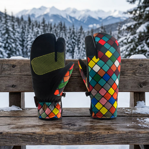 Mitaines de ski unisexes à doigts séparés, imperméables, thermiques, pour l'hiver, pour le snowboard, colorées - Product Image 2