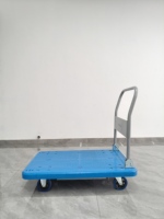 Carrito de Mano Plegable de Plástico Ligero y Resistente con Ruedas Silenciosas para Logística de Tiendas Minoristas