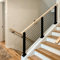 Anpassbares Minimalistisches Design Geneigtes Treppengeländer Edelstahl-Drahtseil-Geländer für Außenbalkone Drahtseil-Schutzgeländer Handlauf