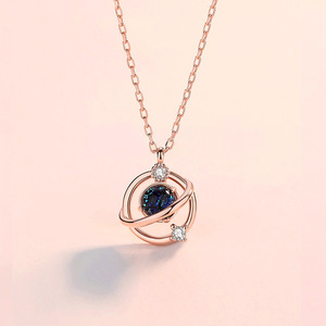 Colgante de Constelación Chapado en Oro Rosa con Circonita, Joyería Romántica para Mujer, Regalo - Product Image 1