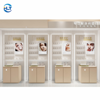 Meuble de présentation cosmétique écologique et durable pour salon de beauté et spa avec éclairage LED, mobilier de luxe pour magasins de cosmétiques