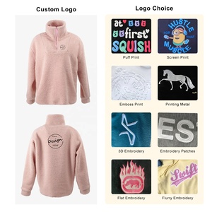 JL0710B High Quality Custom Sherpa Fleece <strong>Hoodie</strong> Embroidery Heavy Weight Warm <strong>Oversized</strong> <strong>Blanket</strong> <strong>Hoodie</strong> for Women - Product Image 2