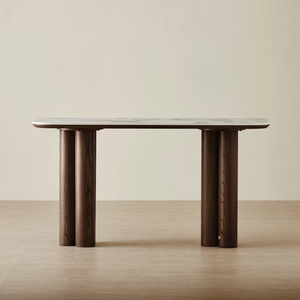 Meubles de salon de luxe sur mesure, tables consoles en bois brun avec plateau en <span class=keywords><strong>marbre</strong></span> - Product Image 3