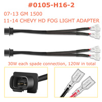 Adaptateur de connecteur H16 vers DT de 120 W, faisceau de câblage pour phare antibrouillard LED de voiture 12 V pour GM 1500 Chevy HD