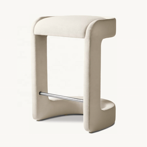 Taburete de comedor con diseño de asiento en voladizo posmoderno Sassanid OEM, taburete de bar y Mostrador de tela sin espalda <span class=keywords><strong>Alton</strong></span> - Product Image 1