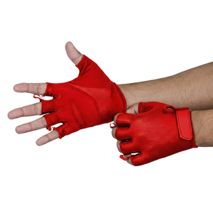 Nylon Spandex Half-Finger Sports <b>Gloves</b> Black Breathable <b>Moisture</b> Wicking Adjustable Wrist Strap Unisex All Seasons - Product Image 2
