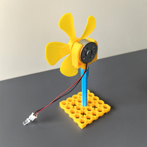 Mini Wind Turbine Model Kit 80mm Plastic Educational Science Toy For Kids Age 7-9 DIY <b>Physics</b> Experiment Learning Tool - Product Image 3
