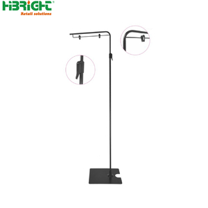 Estante de exhibición de letrero de metal Soporte de letrero de pedestal ajustable con clips para supermercado - Product Image 2