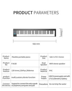 Konix OEM ODM, Piano numérique <span class=keywords><strong>Portable</strong></span>, ensemble d'orgue électronique, <span class=keywords><strong>Mini</strong></span> <span class=keywords><strong>synthétiseur</strong></span> électronique, claviers, Instrument de musique - Product Image 6