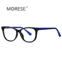 Lunettes d'ordinateur anti-lumière bleue MORESE, couleur bonbon, 20207, monture ovale en acétate TR90 à motif géométrique, monture intégrale