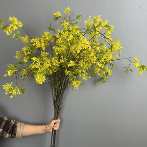 Rama de Osmanthus Artificial, Plantas Verdes de Plástico, Flores Falsas, Sauce de Nieve, Pequeñas Flores de Simulación, Decoración Floral para Bodas - Product Image 1