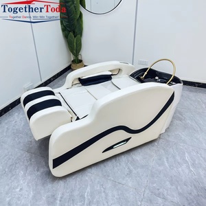 Fauteuil de lavage électrique haut de gamme pour salons de coiffure, lit de spa à circulation d'eau, bac noir, chaises de barbier pour usage professionnel - Product Image 2