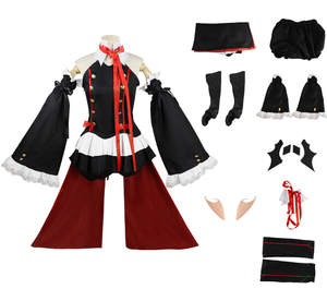 Costume d'Halloween Krul Tepes <span class=keywords><strong>Anime</strong></span> Cosplay Costume Uniformes Séraphin de la Fin Cosplay Polyester Jupe Fille En Gros - Product Image 4
