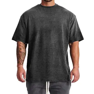 Impressão personalizada Heavyweight Alta Qualidade Roupas Homens T-shirt Street Style Plain Cotton T Shirt