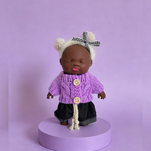 Grande poupée sensorielle en caoutchouc noir souple anti-stress, jouet à presser mignon et doux, petit cadeau Natasha - Product Image 2