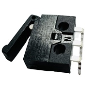 Micro-interrupteur KFC-V-307 SPDT 3 broches, options de bornes coudées à gauche et à droite, 13*10.5mm, 250V, IP23, plastique et métal, pour interrupteur de fin de course/porte