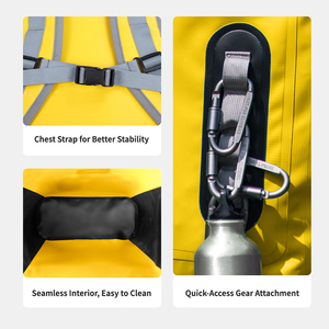 SINOTOP Premium 500D PVC Bâche 20L Sac à Dos de Randonnée Étanche Roll Top <span class=keywords><strong>pour</strong></span> Hommes, Activités de Plein Air et Camping - Product Image 3