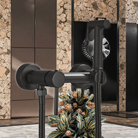 Robinet de bidet mural moderne en laiton avec pulvérisateur portable chaud/froid, jet vertical, installation facile pour salle de bain