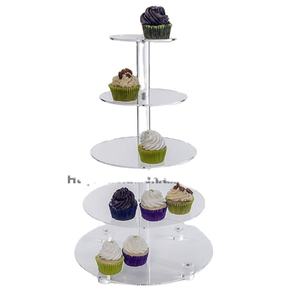 แท่นวางเค้กอะคริลิคและต้นคัพเค้ก ชั้นวางขนมหวานสุดหรูและถาดเสิร์ฟสำหรับงานเลี้ยงน้ำชา เหมาะสำหรับงานแต่งงานและงานปาร์ตี้ - Product Image 1