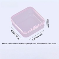 Boîte de rangement mini transparente rectangulaire en plastique, vente en gros de conteneurs PP de haute qualité, boîtes carrées en vrac