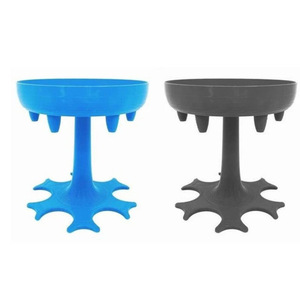 Support Distributeur de Verres à 6 Emplacements en Plastique, Ensemble de Service de Boissons Bleu Gris Rose Rouge, Porte-Verres Individuels Blancs, Idéal pour les Fêtes - Product Image 5