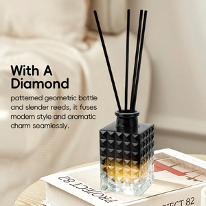 Customizable Reed <strong>Diffuser</strong> with Premium Scent <strong>Sticks</strong> and Glass Design - Product Image 4