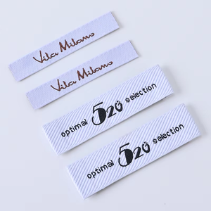 Tùy Chỉnh Mật Độ Cao <span class=keywords><strong>Polyester</strong></span> May Quần Áo Dệt Tag End Gấp <span class=keywords><strong>Damask</strong></span> Dệt Nhãn Hiệu Cho Trang Phục - Product Image 2