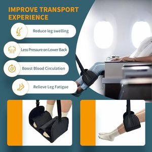 <span class=keywords><strong>Hamaca</strong></span> de pie de avión Essentials de vuelo de viaje largo con placas de soporte Reposapiés para una experiencia de vuelo cómoda - Product Image 5