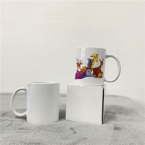 Tasses en céramique blanches vierges de 11 oz (330 ml) en grès de qualité professionnelle, revêtement par sublimation, pour cadeaux DIY - Product Image 2