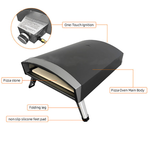 Jardín patio trasero parrilla cocina Pizza <span class=keywords><strong>estufa</strong></span> al aire libre Gas Pizza horno con piedra giratoria - Product Image 2