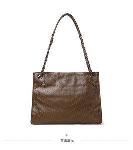 Bolso Bandolera de Cuero Genuino de Gran Capacidad, Estilo Vintage, para Mujer - Product Image 4