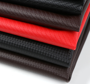 Kain Kulit PVC Motif Serat Karbon untuk Pelapis Furnitur Otomotif Kustom 50 <span class=keywords><strong>M</strong></span>/Roll Elastis untuk Dekorasi Tas - Product Image 1